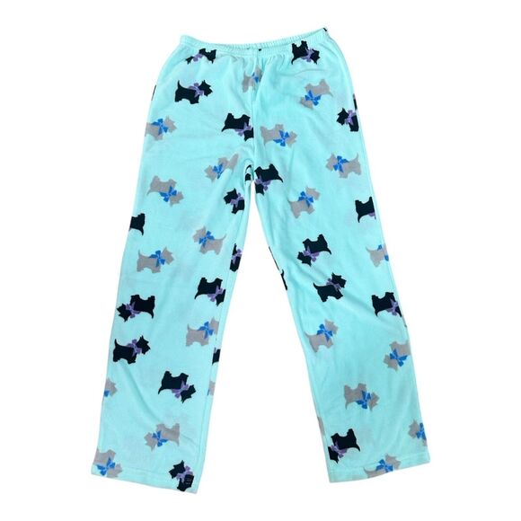 NWOT PINK Scottie Dog Fleece Pajama Set Blue Victoria’s Secret Small Deadstock - Picture 3 of 7